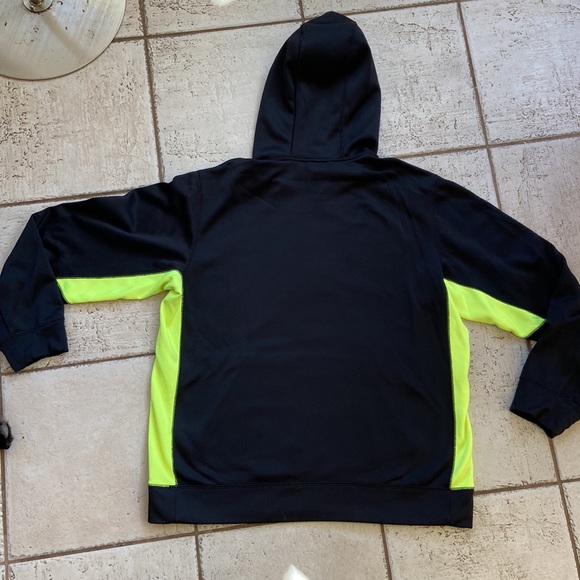 Nike Therma-Fit black and neon hoodie - Picture 4 of 5